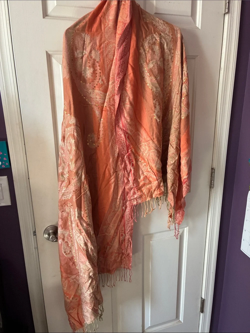 HANDMADE SILKBLEND SEQUINED PASHMINA